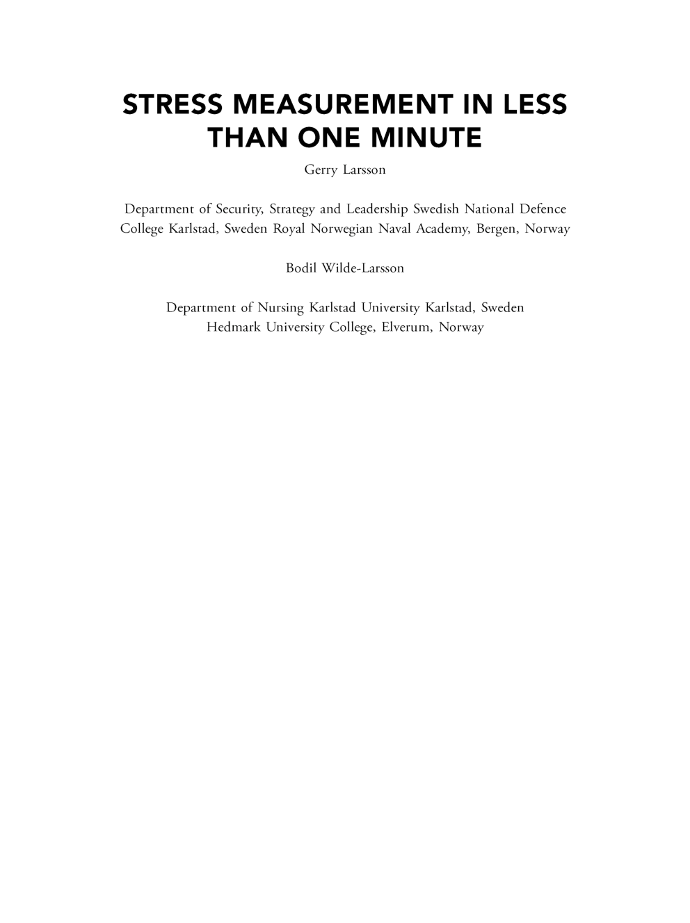 Stress Measurement In Less Than One Minute - Page 5