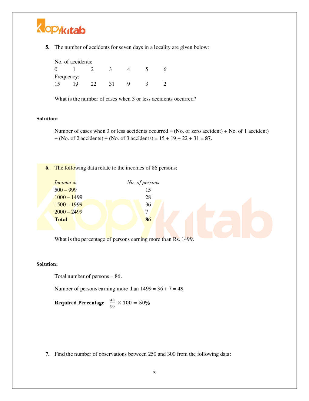 CA,CS & CMA Practice & Solutions of Statistical Analysis - Page 5
