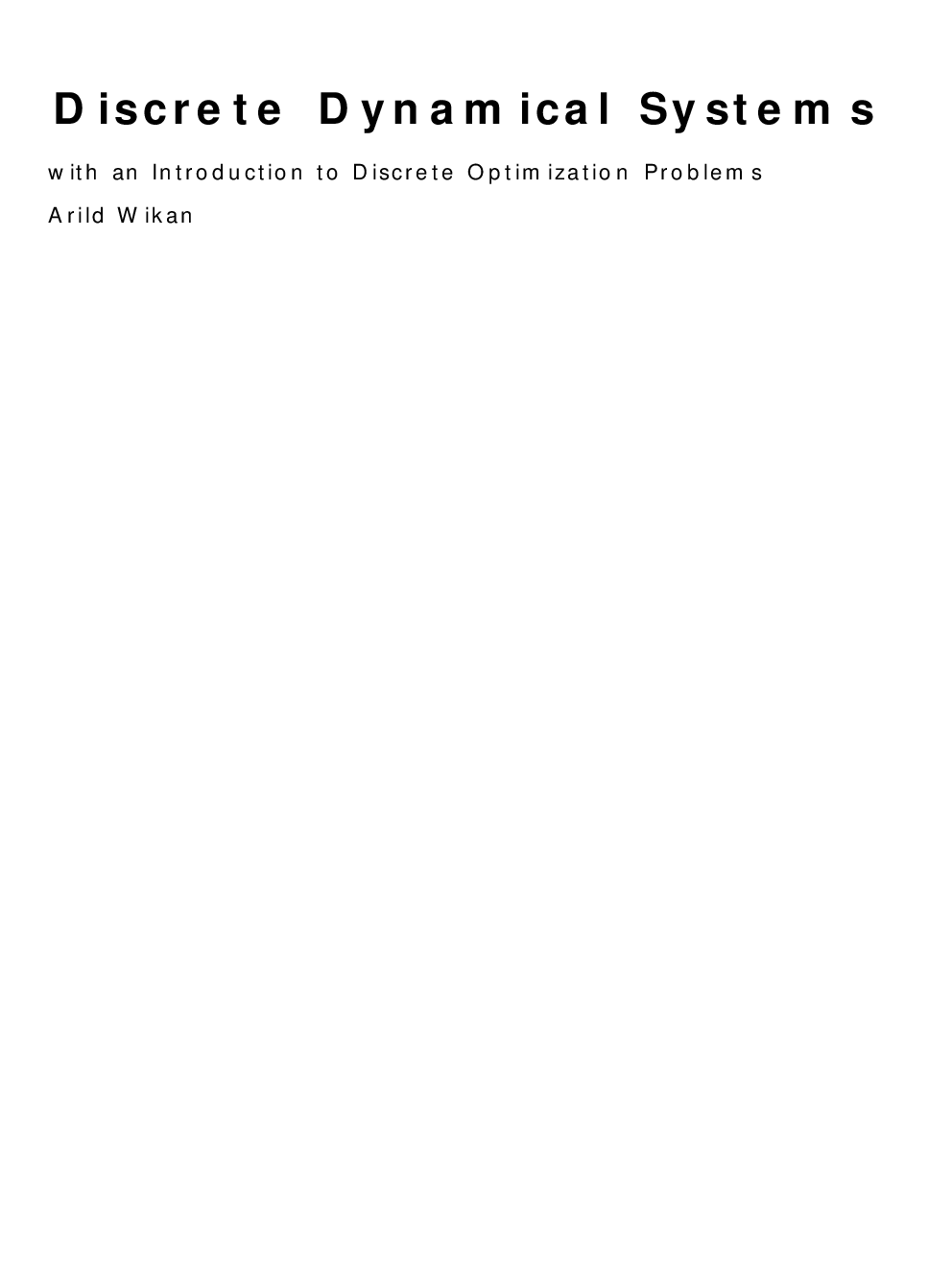 Discrete Dynamical Systems - Page 1