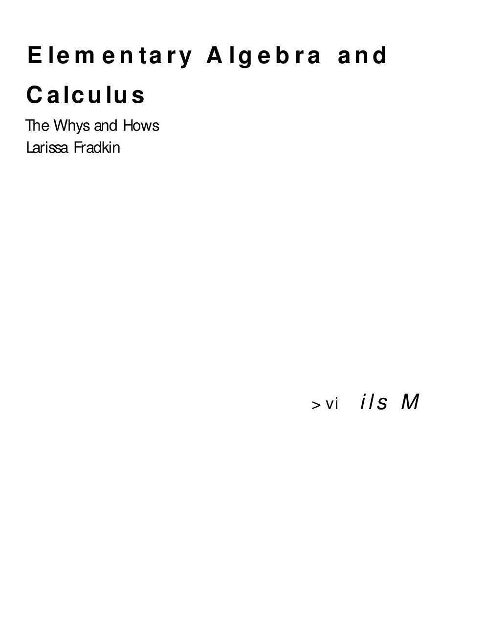 Elementary Algebra And Calculus - Page 1