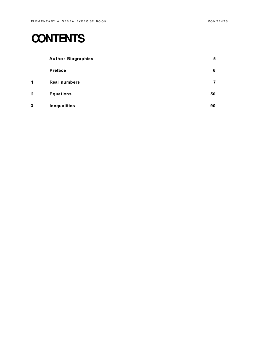 Elementary Algebra Exercise Book I - Page 4