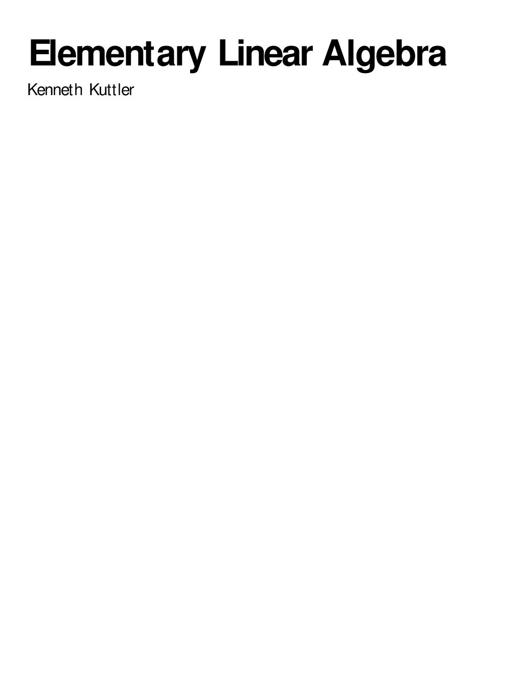 Elementary Linear Algebra - Page 1