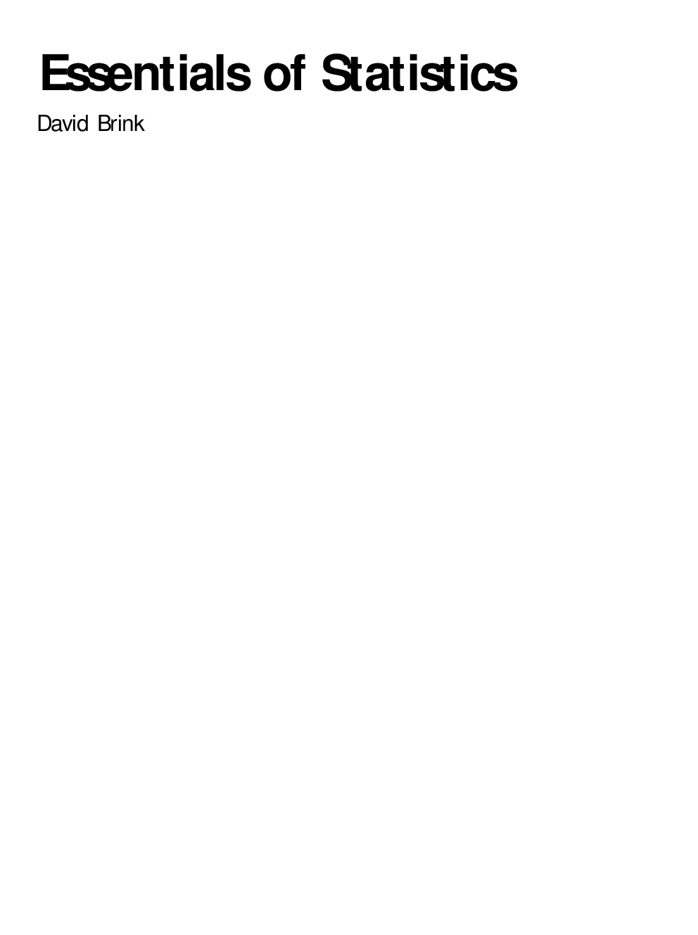 Essentials Of Statistics - Page 1