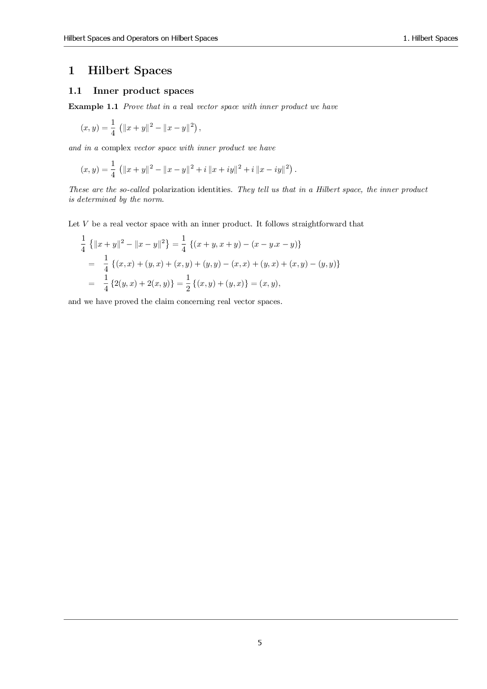 Hilbert Spaces And Operators On hilbert Spaces - Page 5