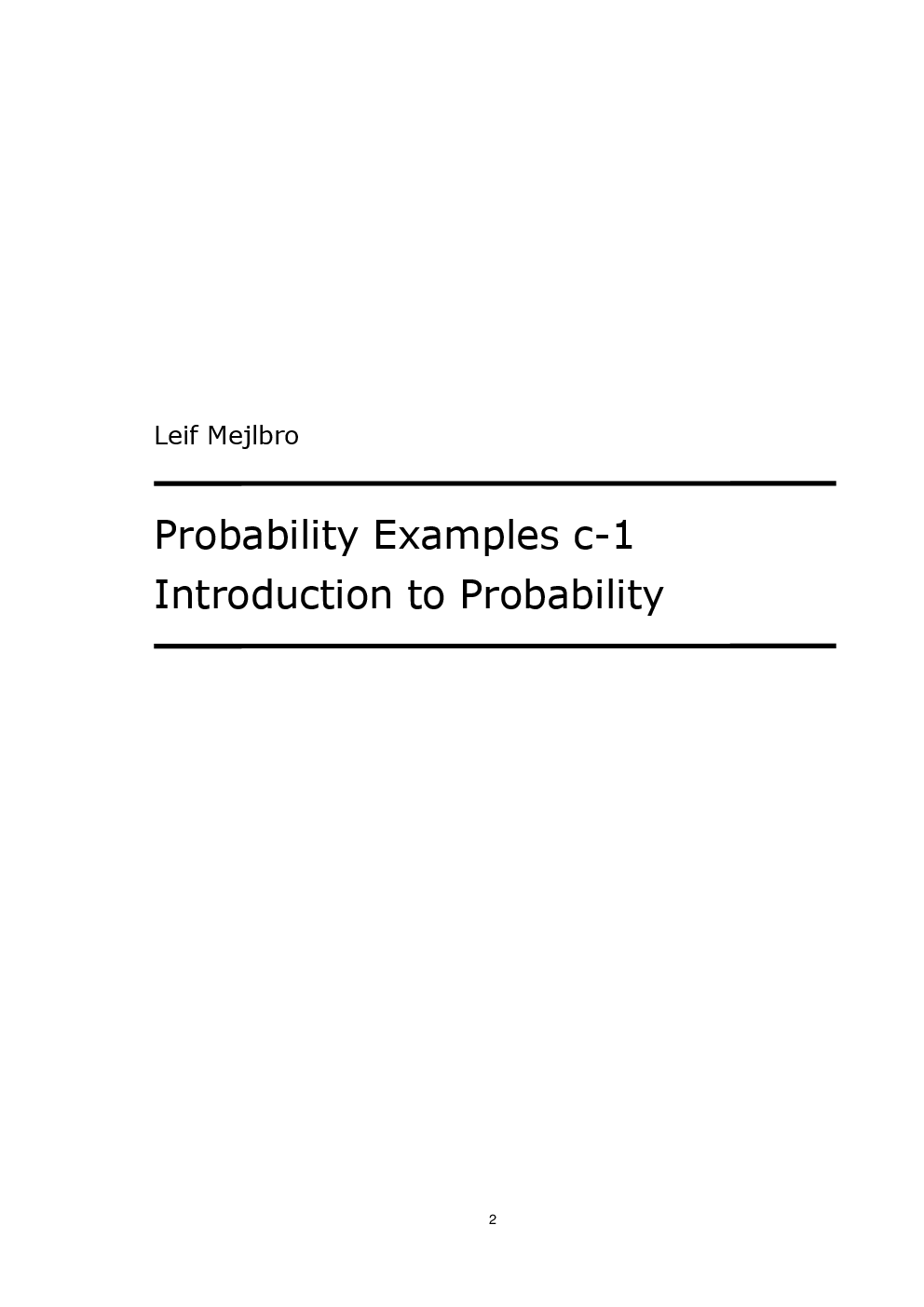 Introduction To Probability - Page 2