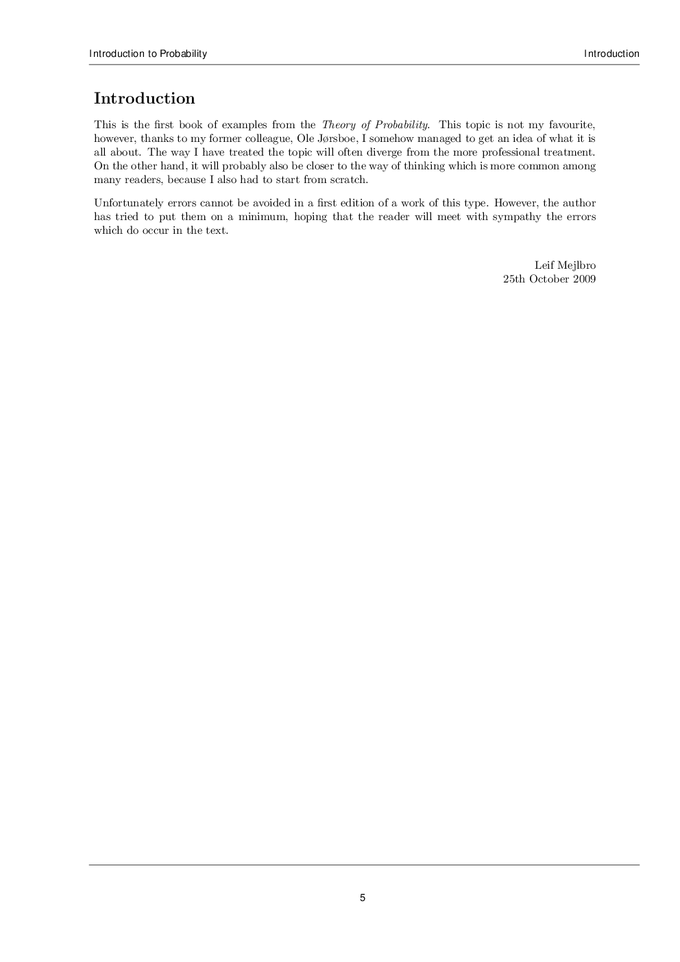 Introduction To Probability - Page 5