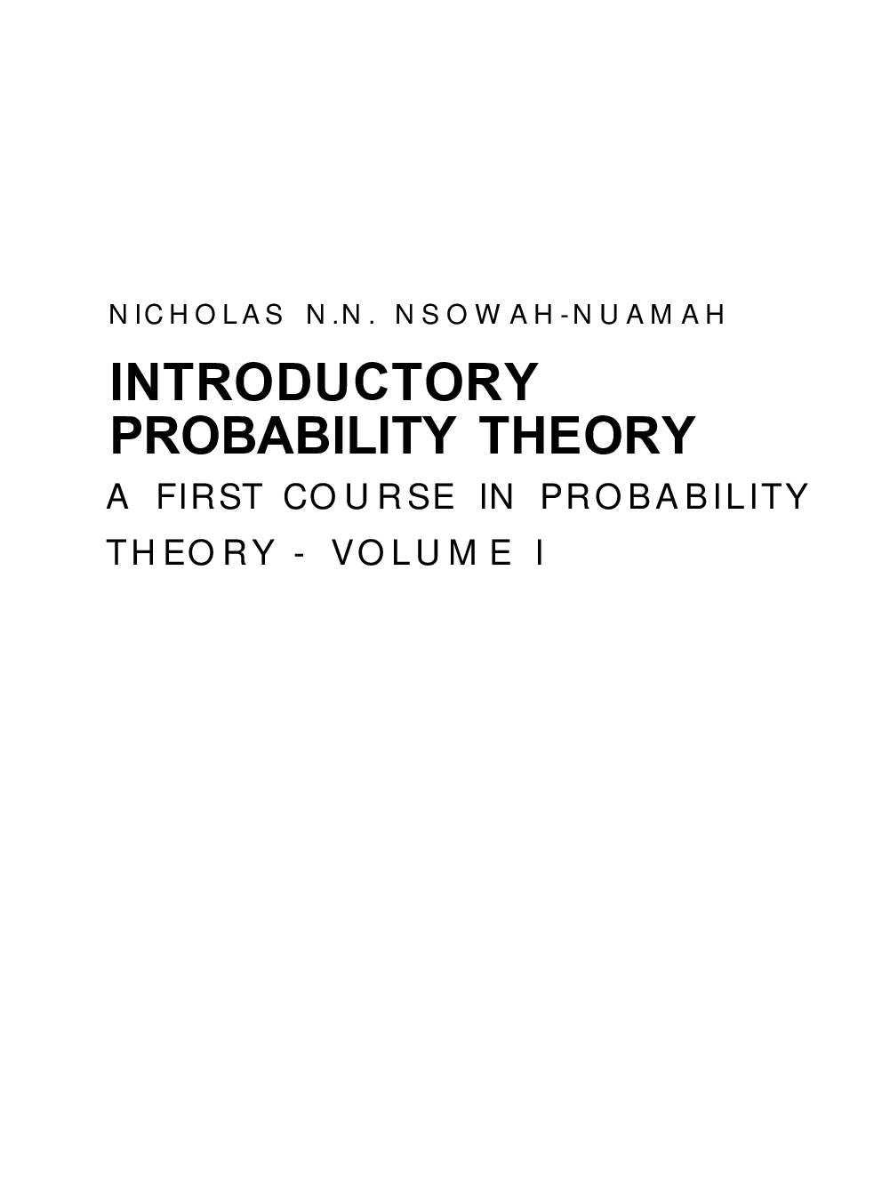 Introductory Probability Theory - Page 2