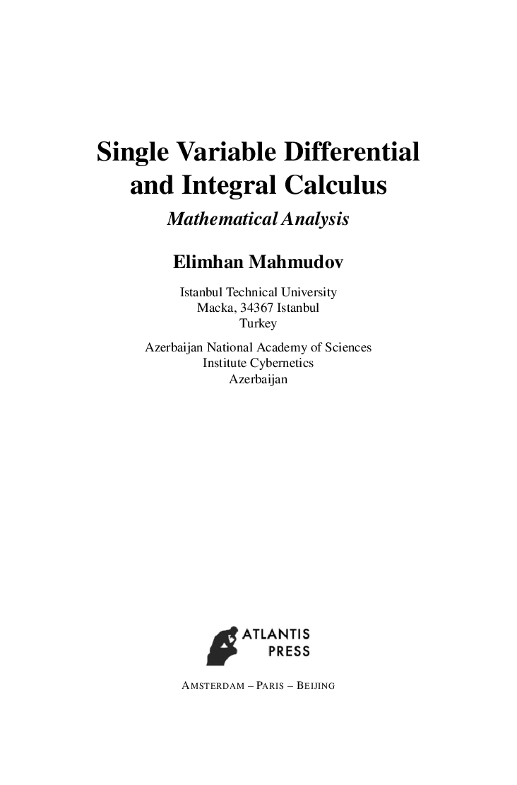 Single Variable Differential And Integral Calculus - Page 2