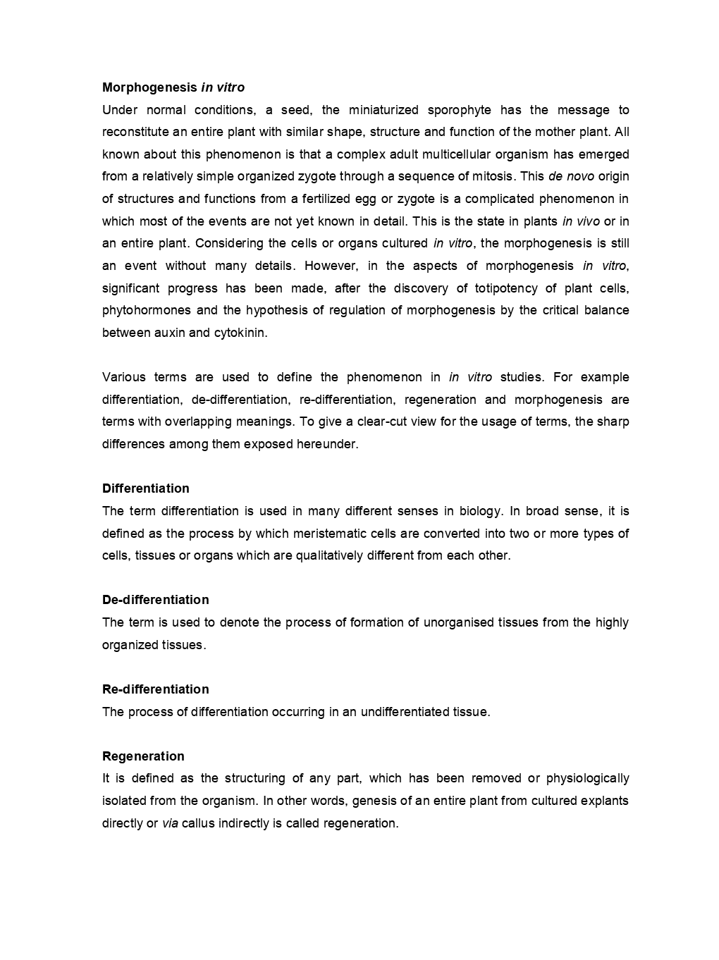 Morphogenesis And Organogenesis In Plants (Life Science) Study Material For CSIR NET Exam - Page 4
