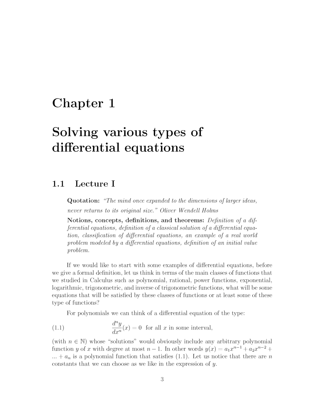 Ordinary Differential Equations (Mathematical Science) Study Material For CSIR NET Exam - Page 3