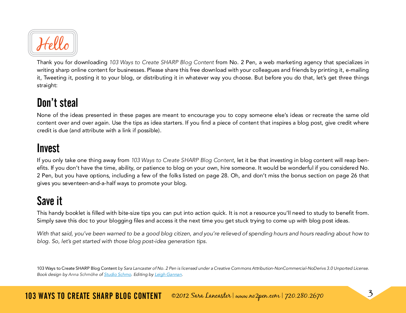 103 Way To Create Sharp Blog Content - Page 3