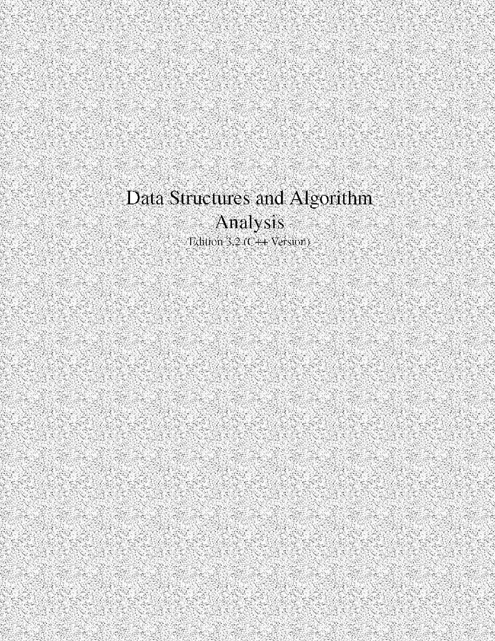 Data Structures And Algorithm Analysis - Page 1
