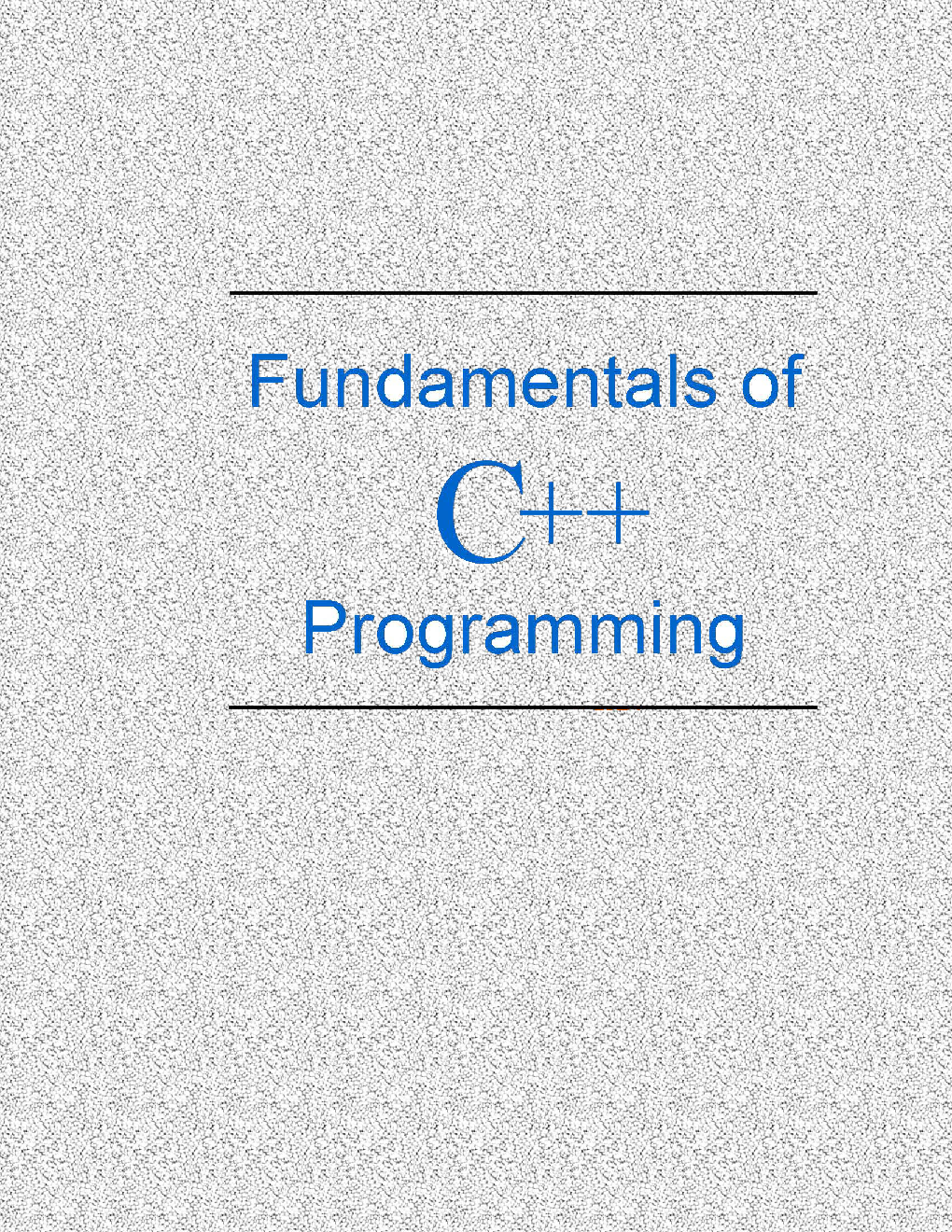 Fundamentals Of C++ Programming - Page 1