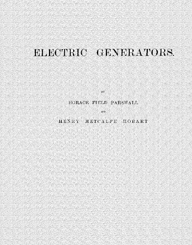 Electric Generators - Page 1