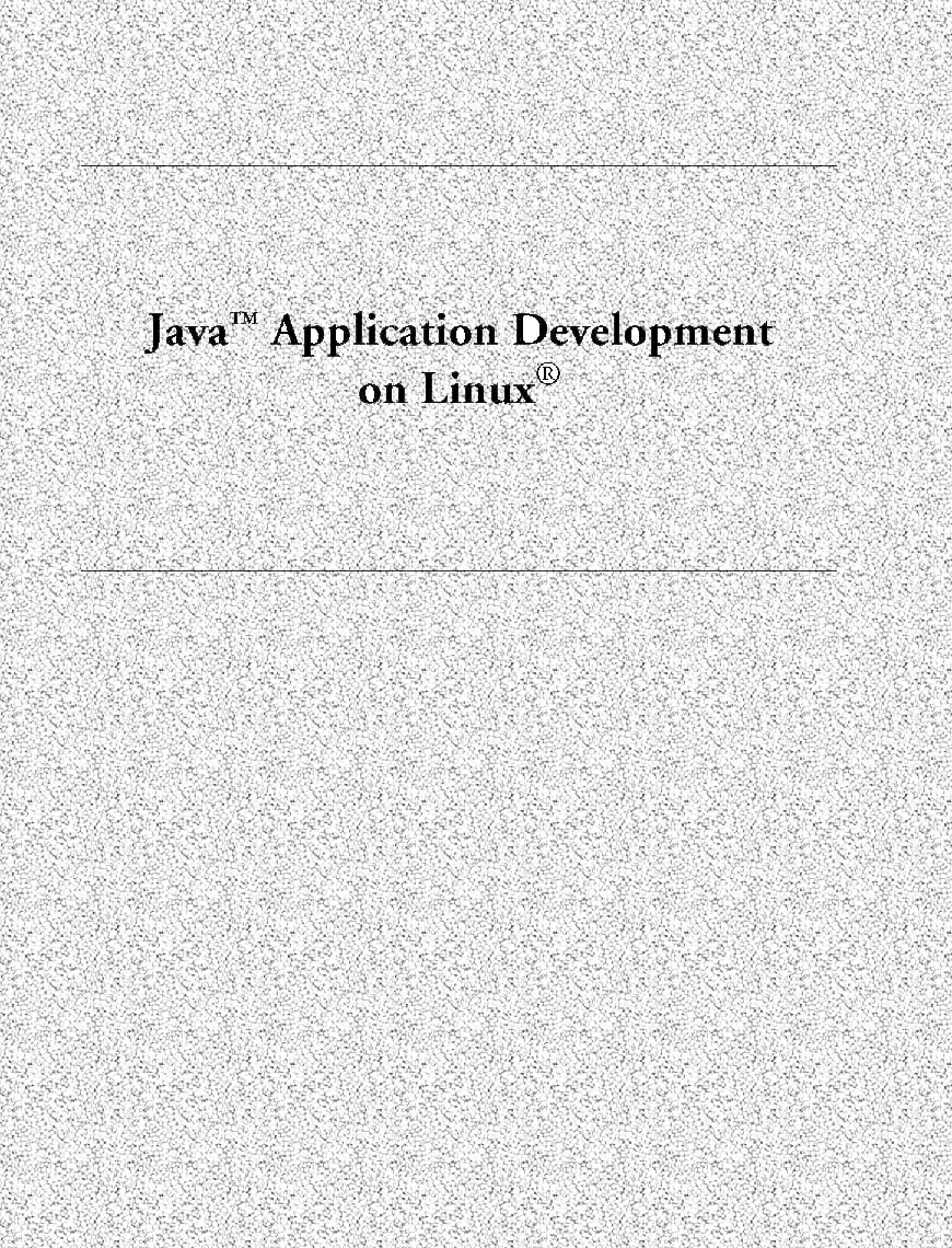 Java Application Development On Linux - Page 1