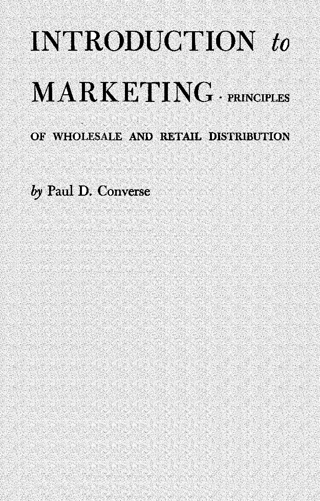 Introduction To Marketing - Page 1