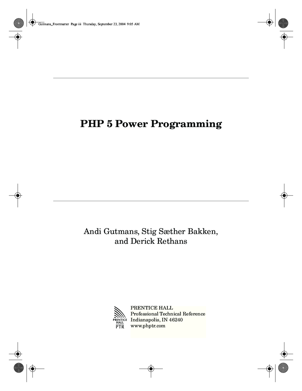 PHP 5 Power Programming - Page 4