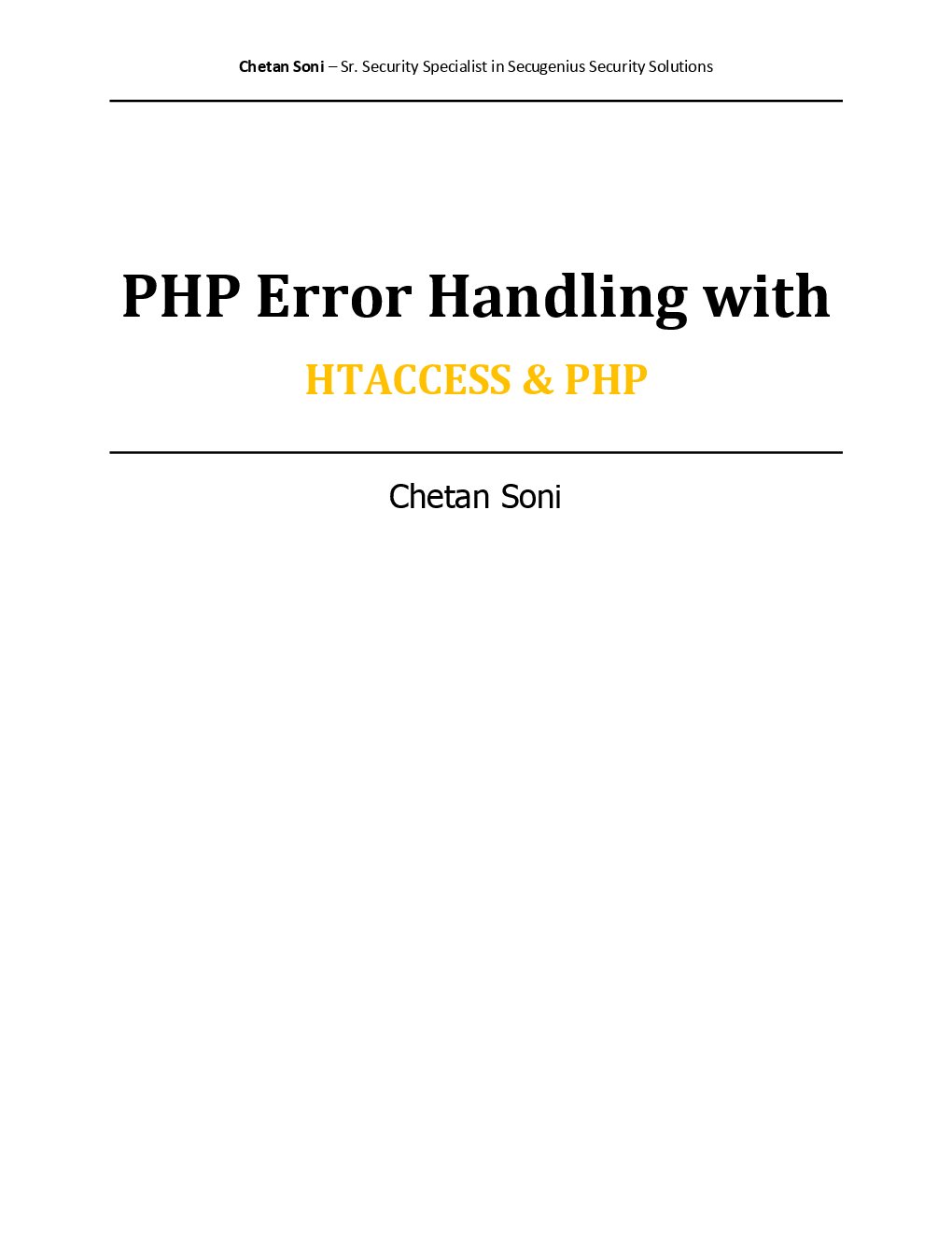 PHP Error Handling With Htaccess And PHP - Page 3