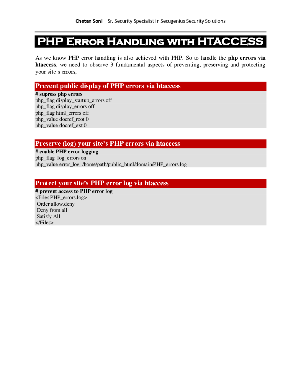PHP Error Handling With Htaccess And PHP - Page 4