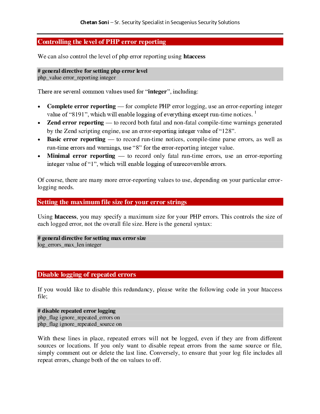 PHP Error Handling With Htaccess And PHP - Page 5