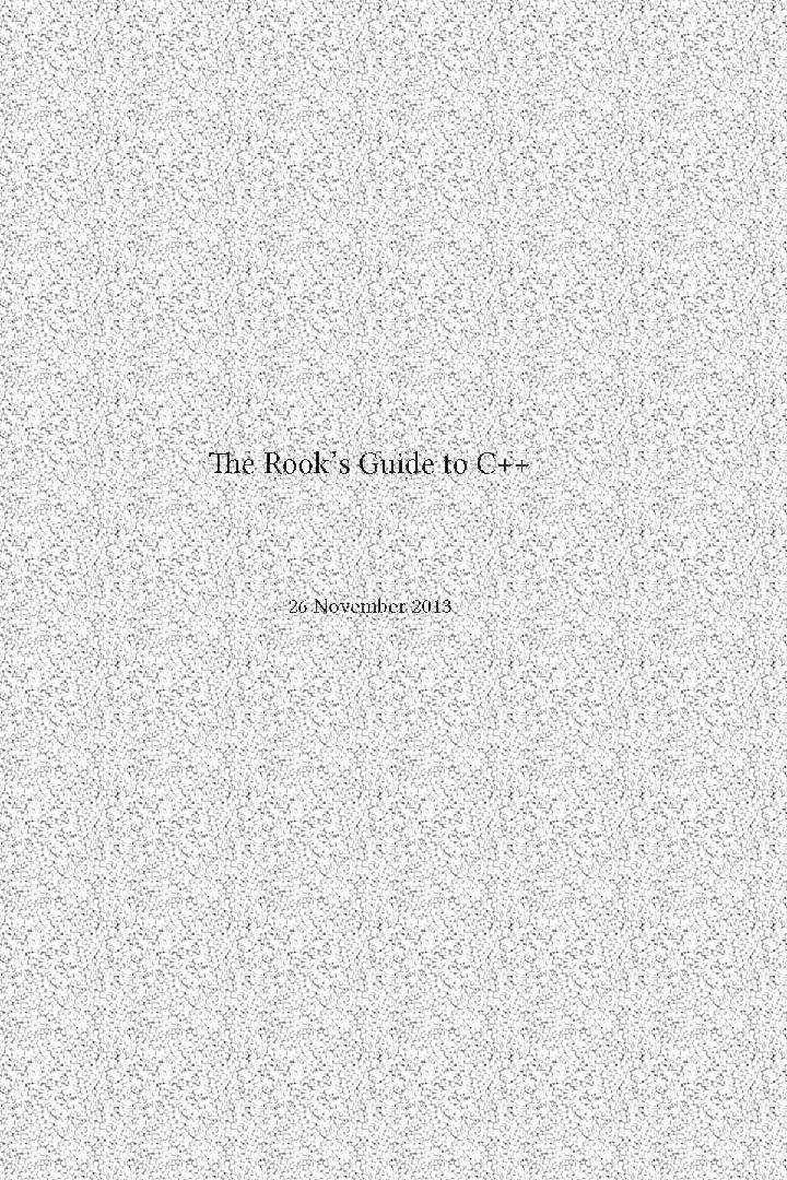 The Roots Guide To C++ - Page 1