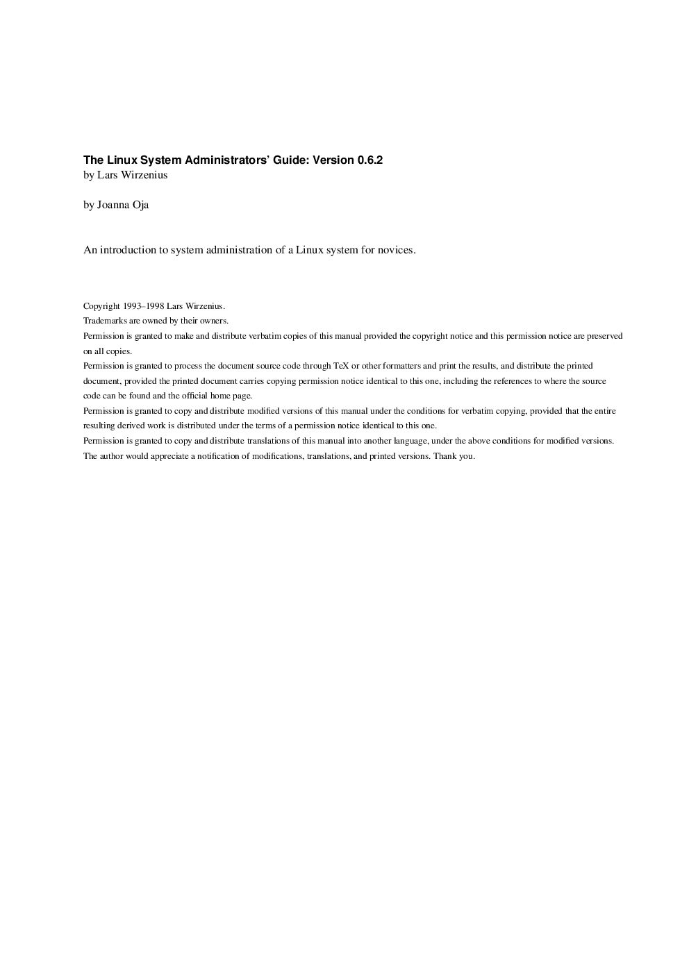 The Linux System Administrators Guide - Page 2