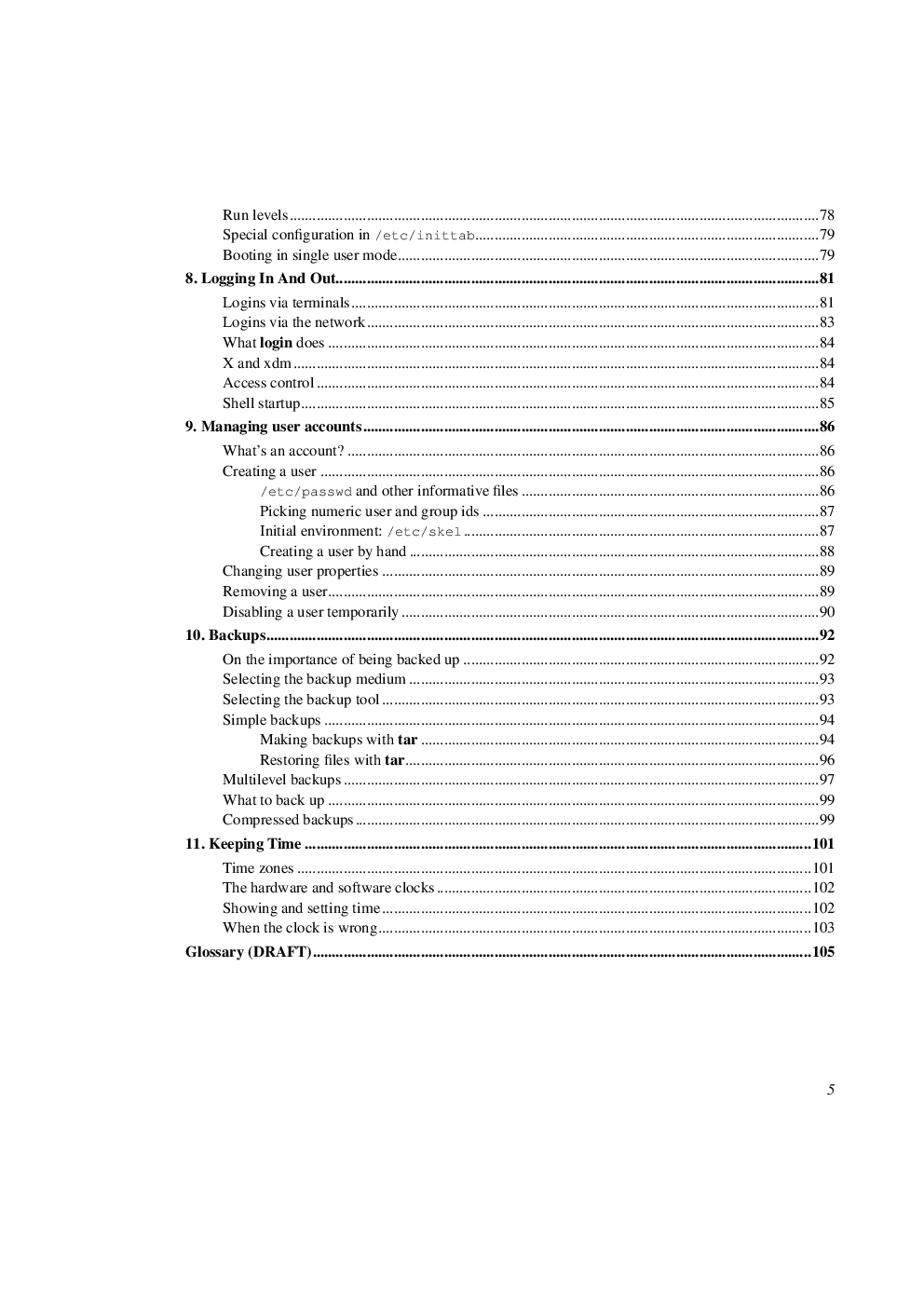 The Linux System Administrators Guide - Page 5