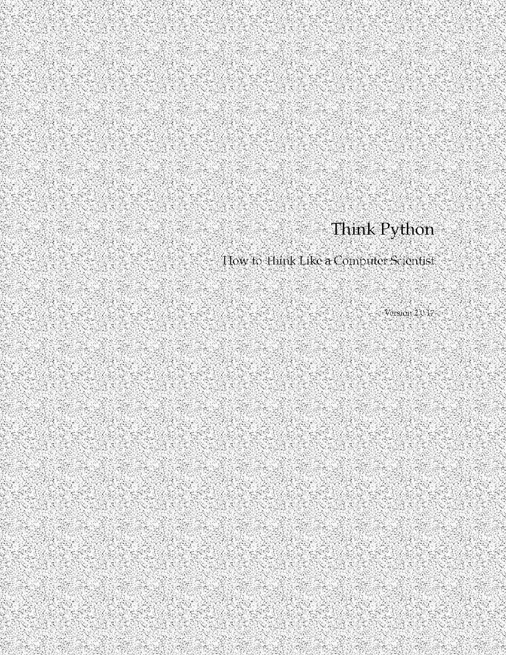 Think Python - Page 1