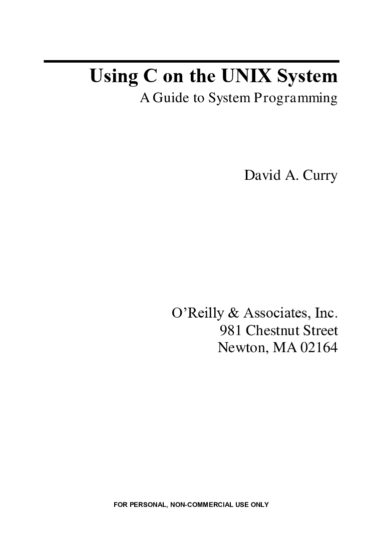 Using C On The UNIX System - Page 3