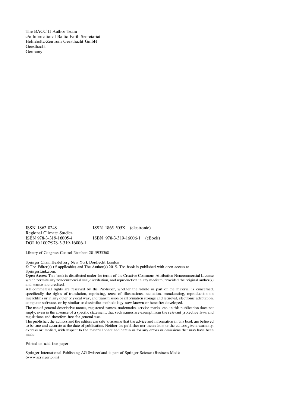 Second Assessment Of Climate Change For The Baltic Sea Basin - Page 5
