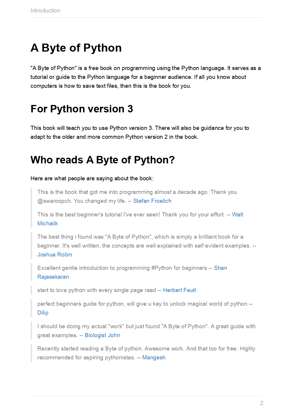 Download Free A Byte Of Python PDF Online
