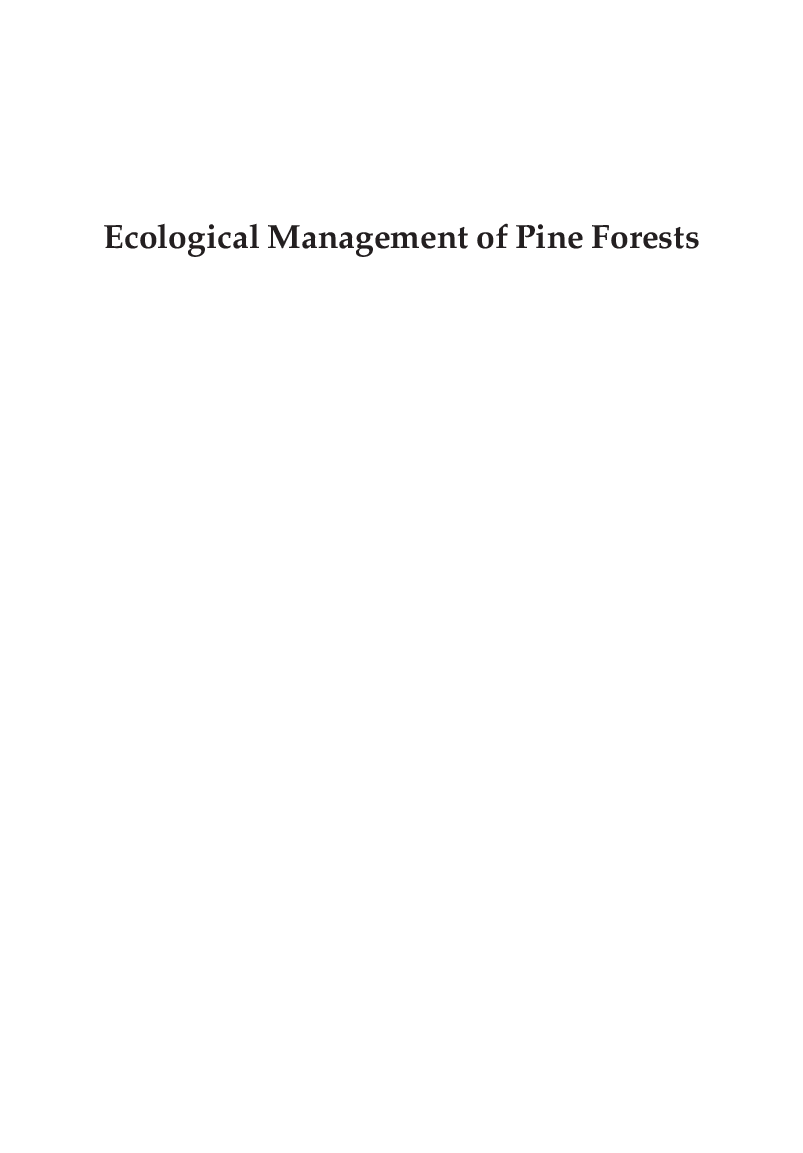 Ecological Management Of Pine Forests - Page 2