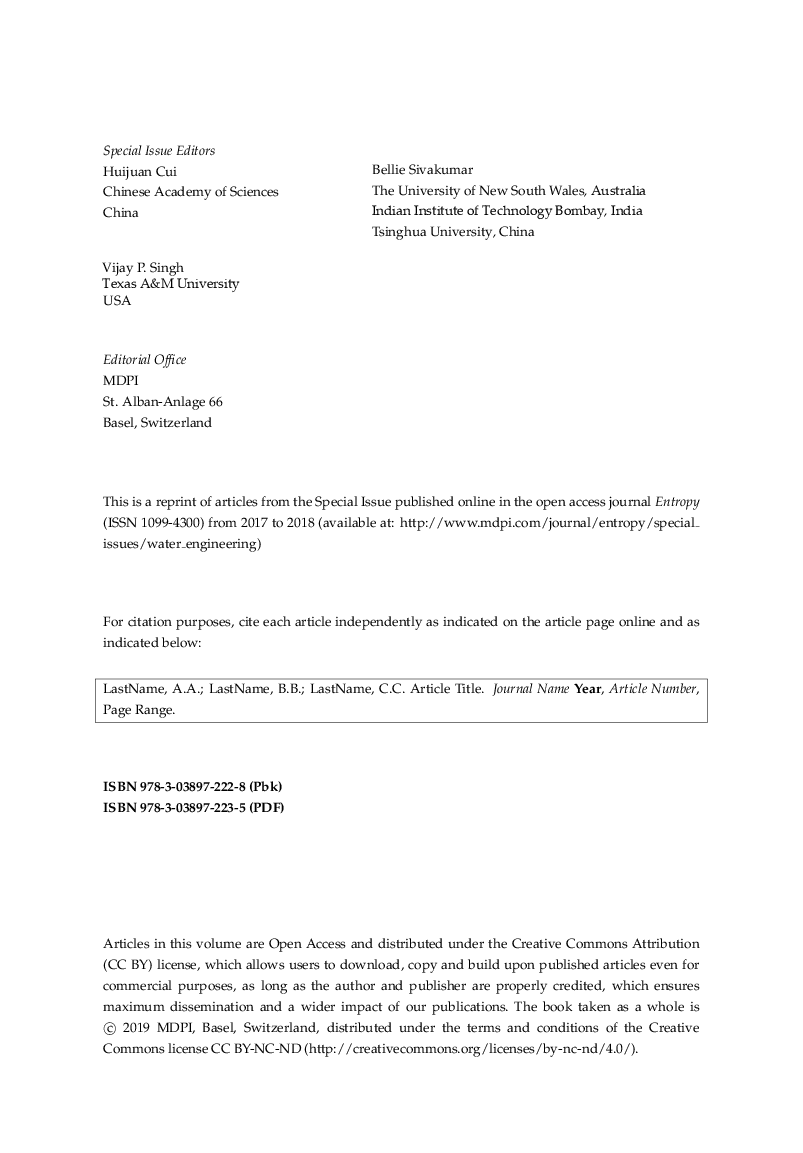 Entropy Applications In Environmental And Water Engineering - Page 5