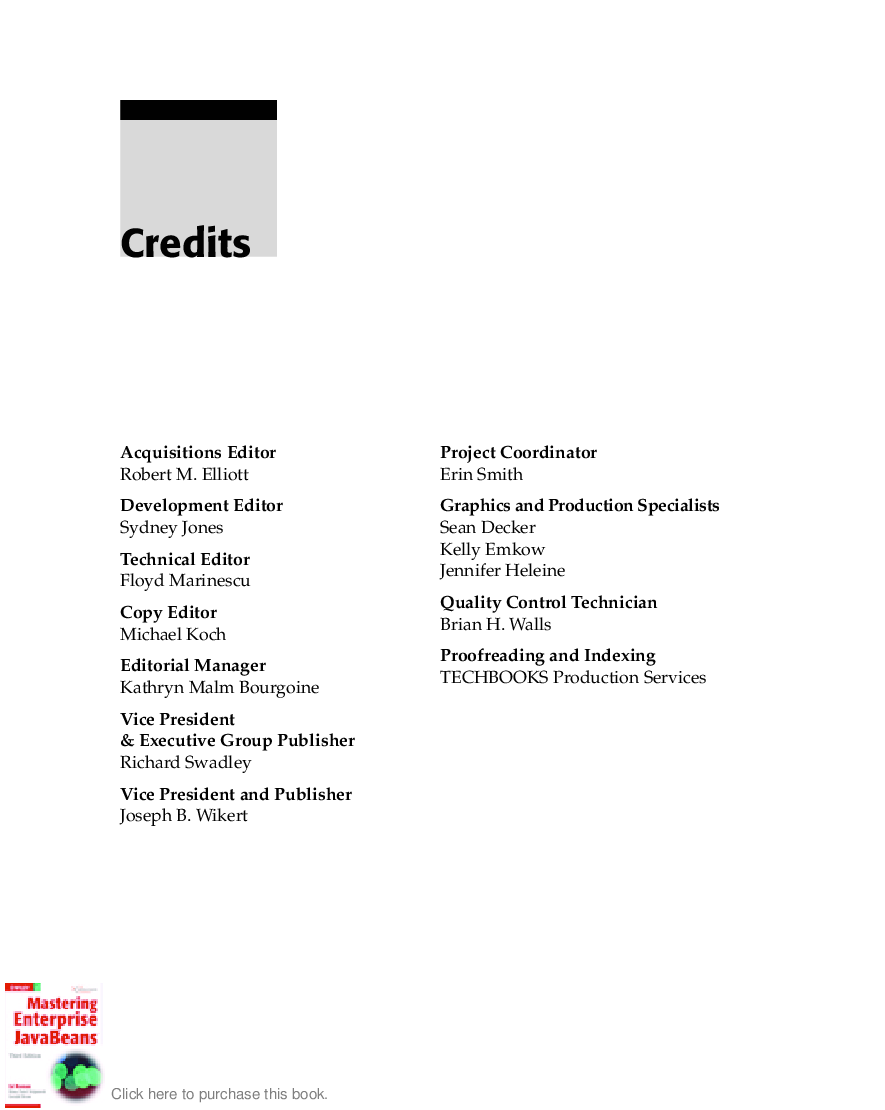 Mastering Enterprise Java Beans Third Edition - Page 5