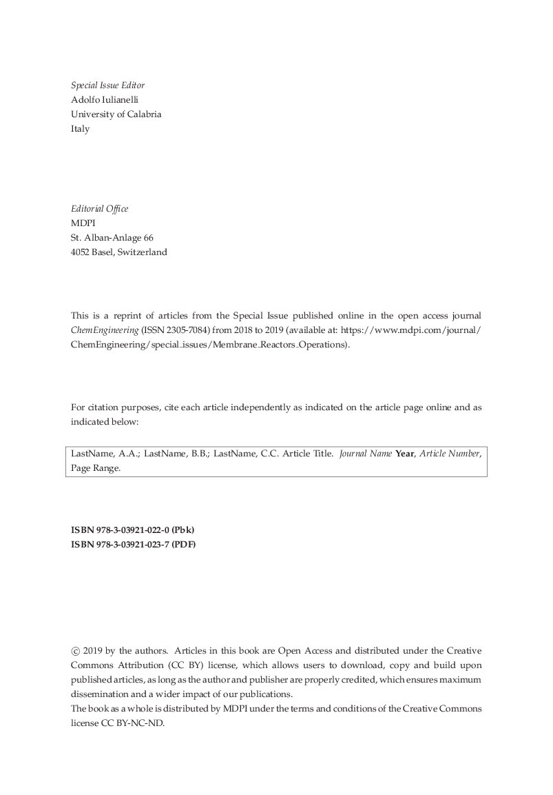 Membrane And Membrane Reactors Operations - Page 5