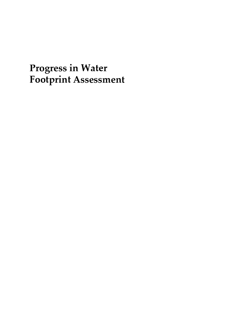 Progress In Water Footprint Assessment - Page 2