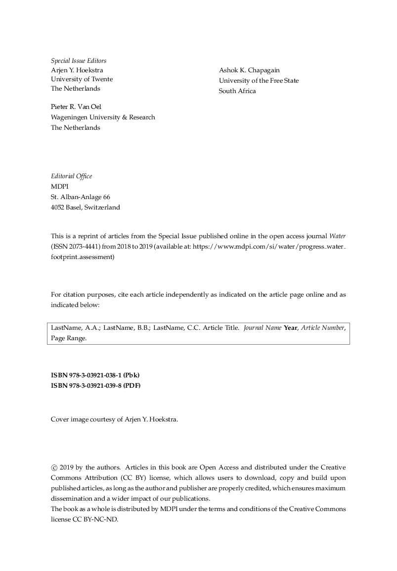 Progress In Water Footprint Assessment - Page 5