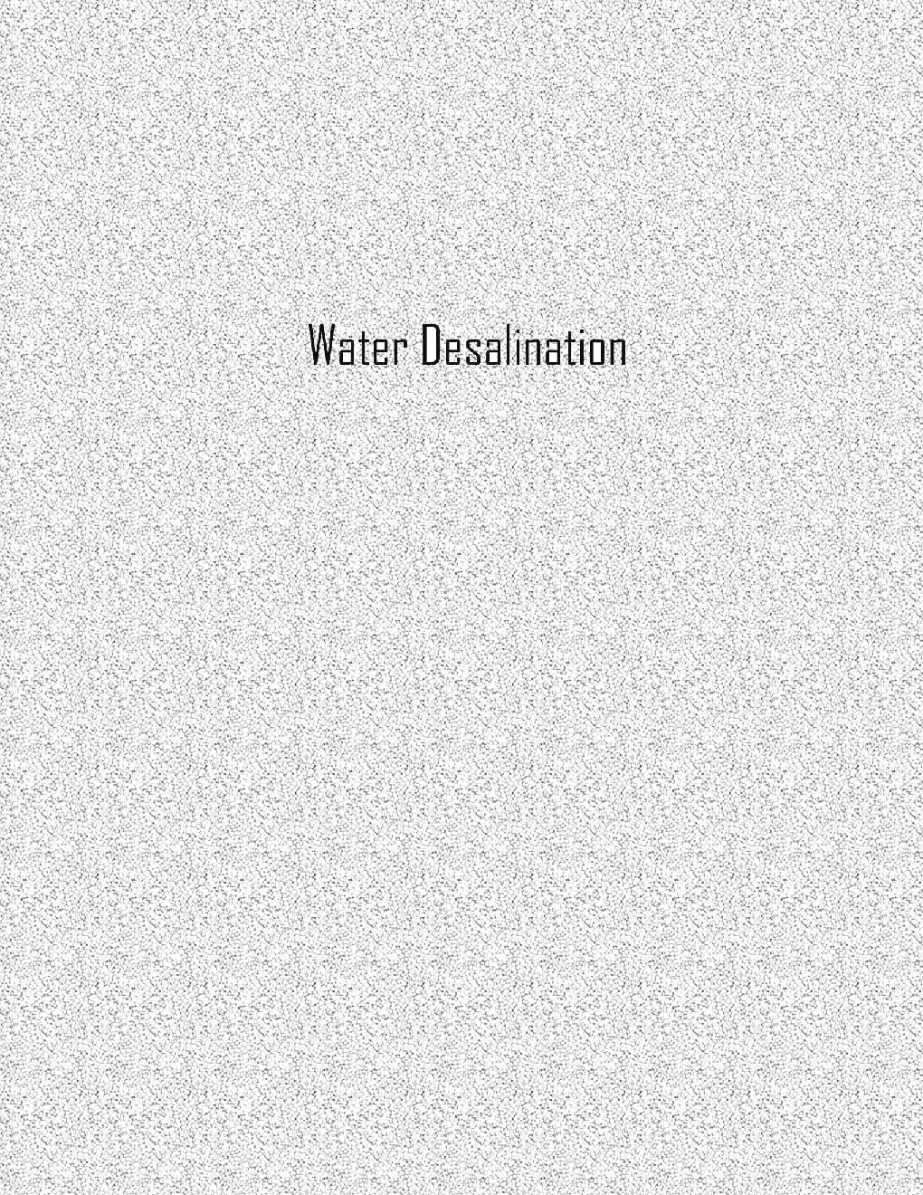 Water Desalination - Page 1