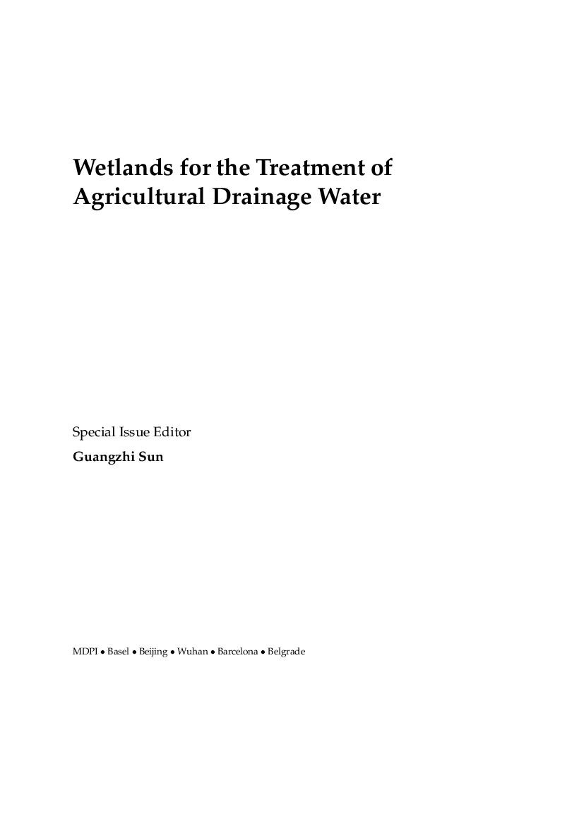 Wetlands For The Treatment Of Agricultural Drainage Water - Page 4