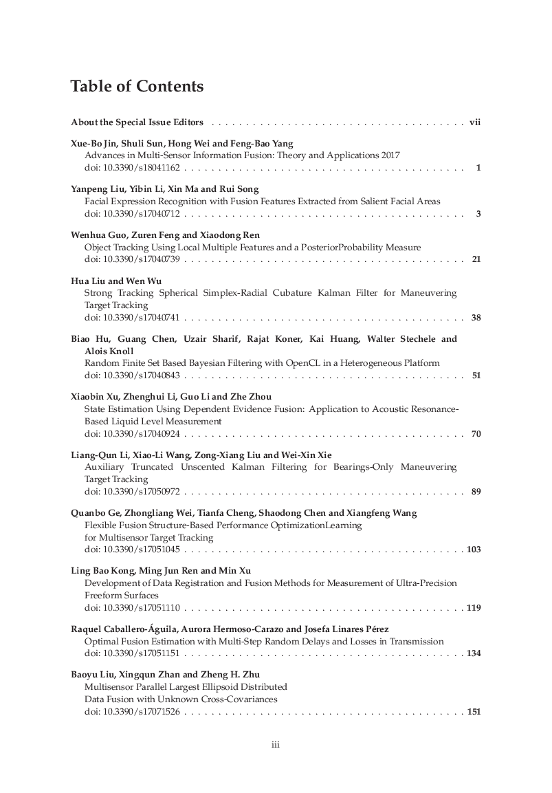 Advances In Multi-sensor Information Fusion Theory And Applications 2017 - Page 2