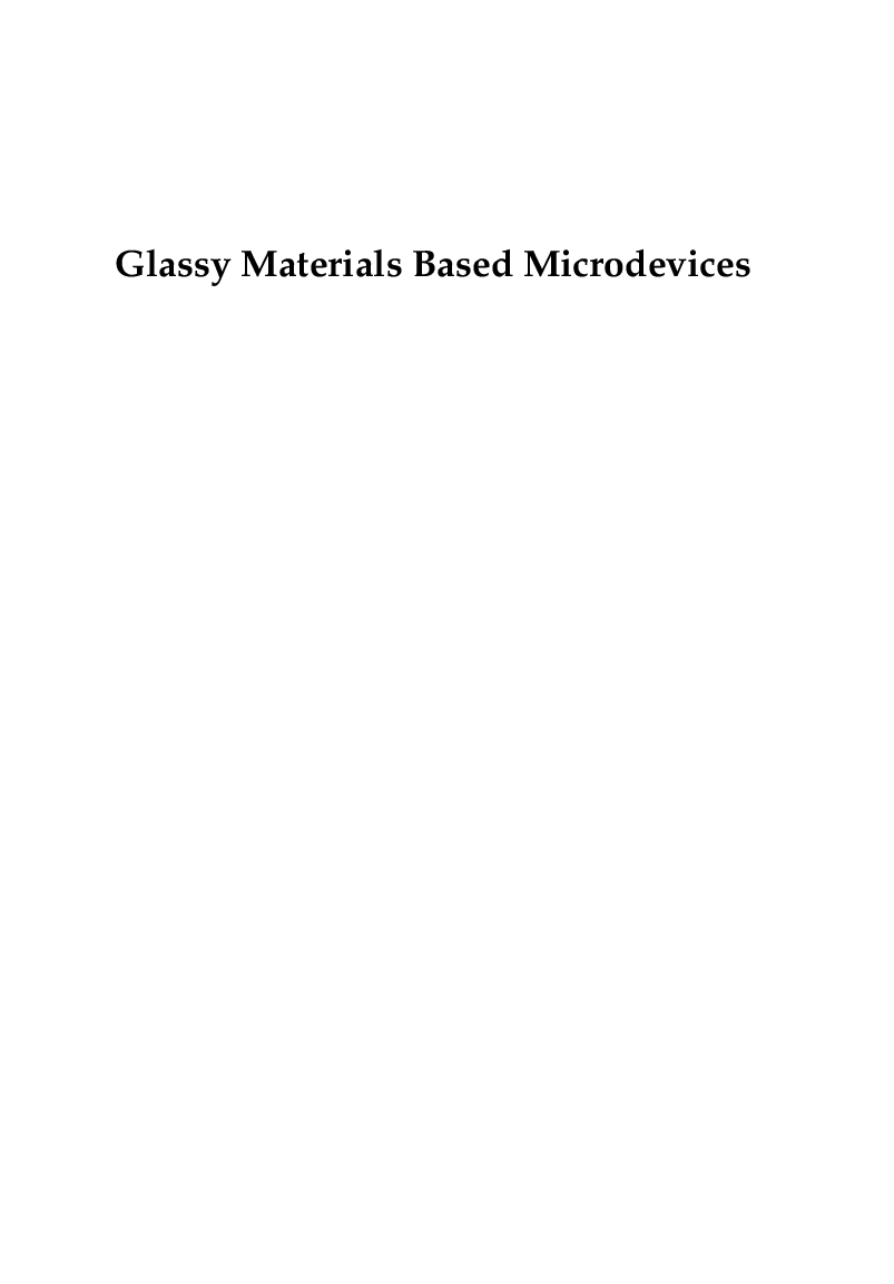 Glassy Materials Based Microdevices - Page 2