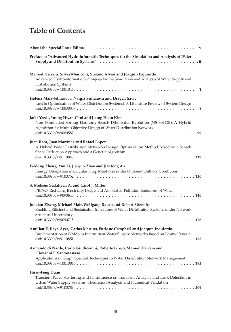 Advanced Hydroinformatic Techniques For The Simulation And Analysis Of Water Supply And Distribution Systems - Page 2
