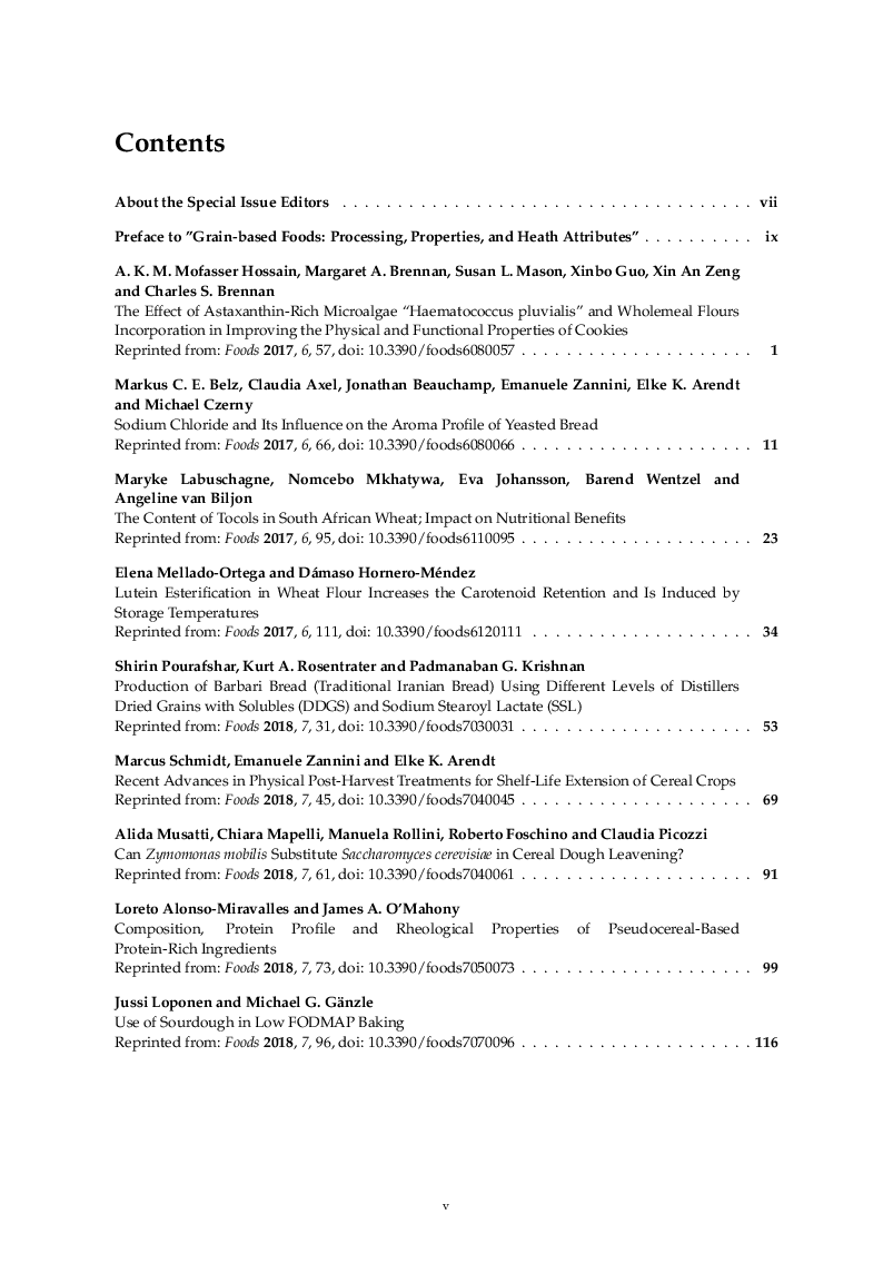 Grain-based Foods: Processing, Properties, And Heath Attributes - Page 4