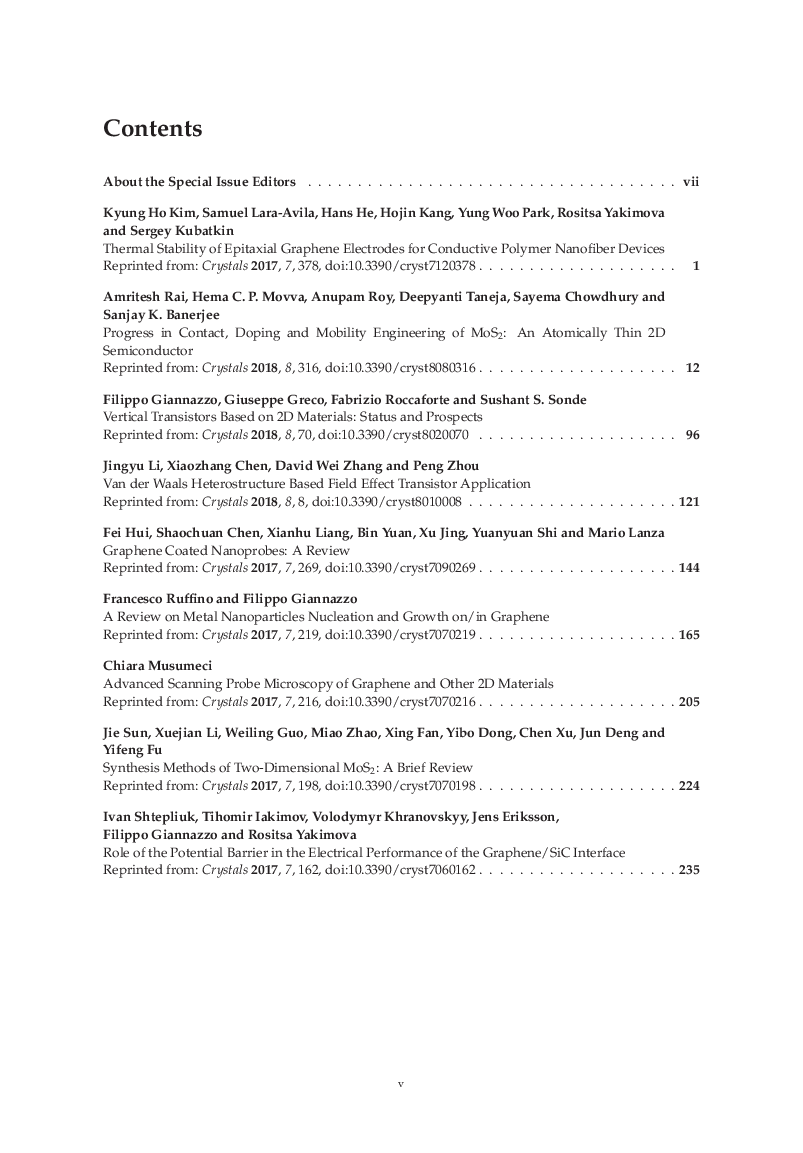 Integration Of 2D Materials For Electronics Applications - Page 4