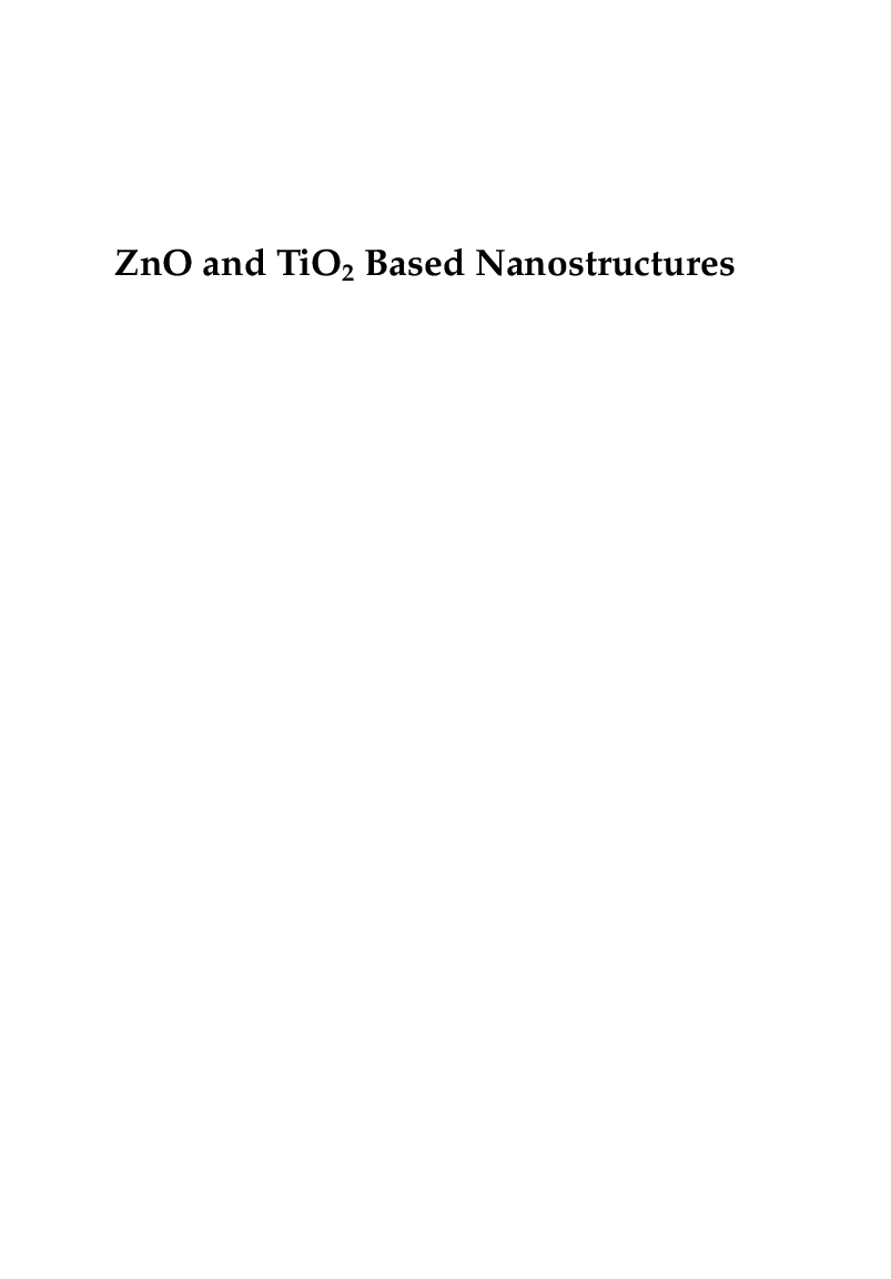 ZnO And TiO2 Based Nanostructures - Page 2