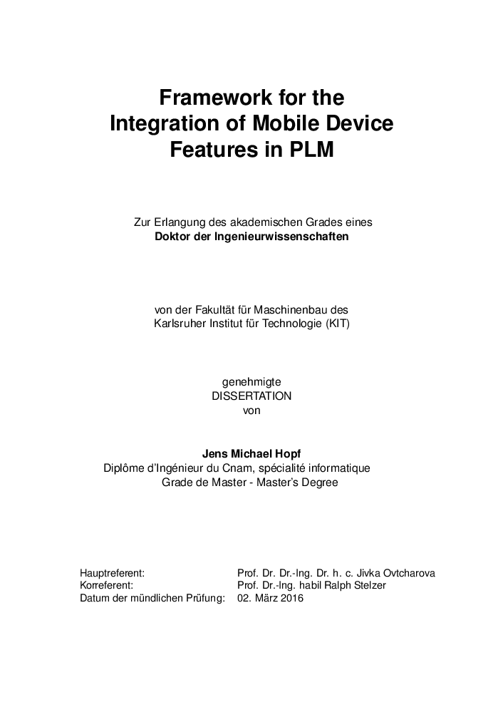 Framework For The Integration Of Mobile Device Features In PLM - Page 5