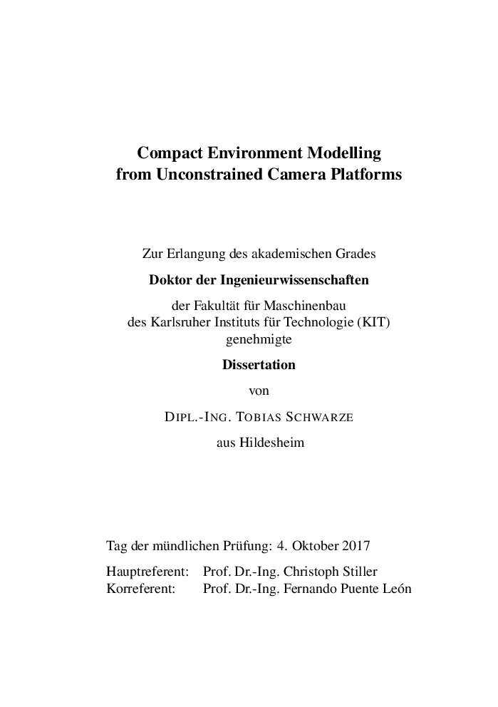 Compact Environment Modelling From Unconstrained Camera Platforms - Page 5