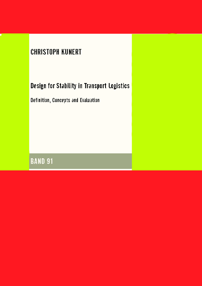 Design For Stability In Transport Logistics - Page 1