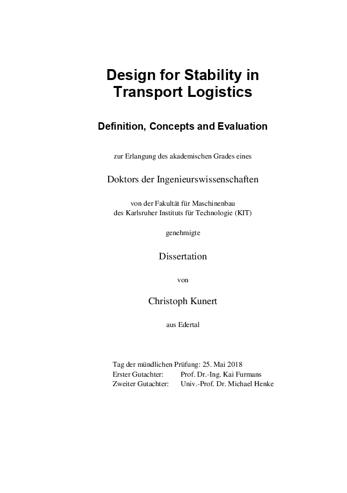 Design For Stability In Transport Logistics - Page 5