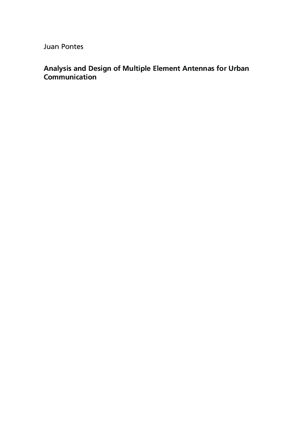 Analysis And Design Of Multiple Element Antennas For Urban Communication - Page 3